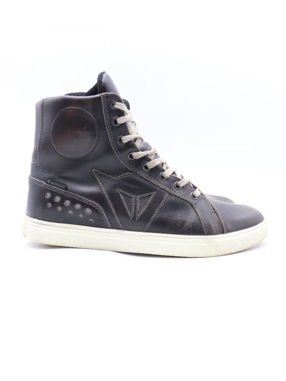 Dainese Street Rocker D-WP Mens Size 7 Black Leather Motorcycle Shoes Lace Up
